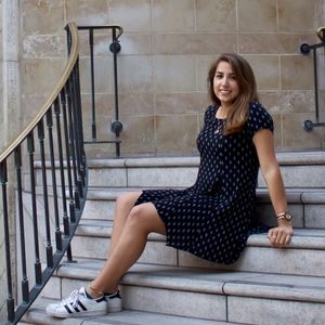 LA cross patterened dress